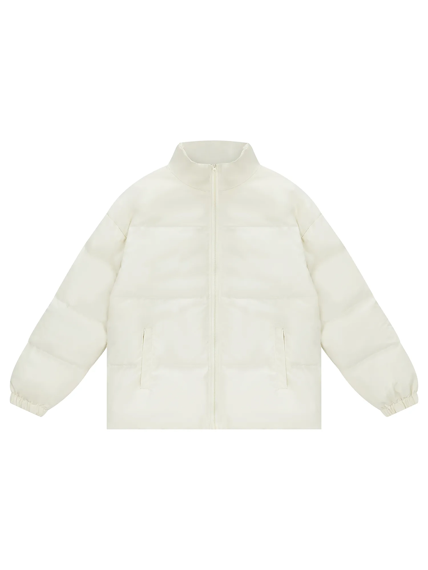 Fashionable Zip-Up Puffer Jacket