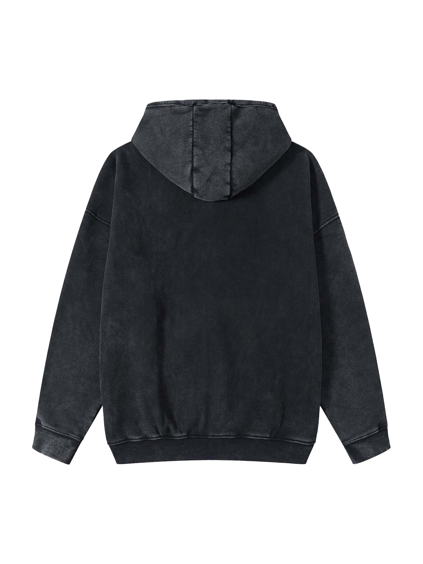 Lazy Leaf Acid Washed Zip-Up Hoodie
