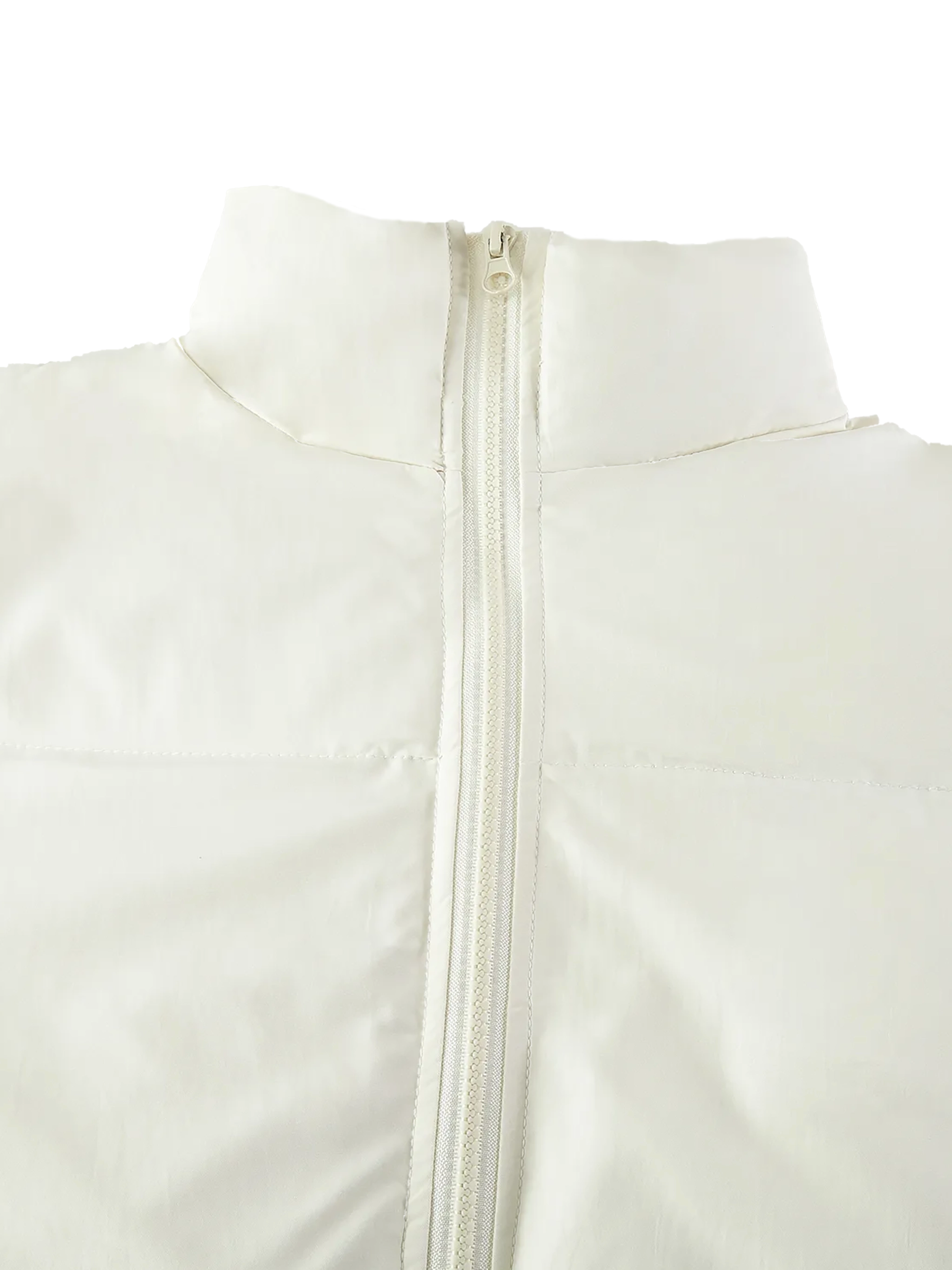 Fashionable Zip-Up Puffer Jacket