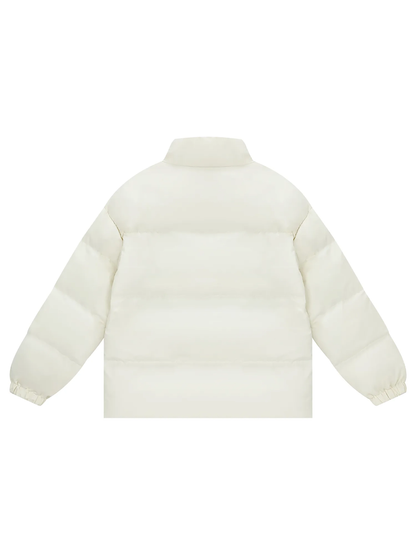 Fashionable Zip-Up Puffer Jacket