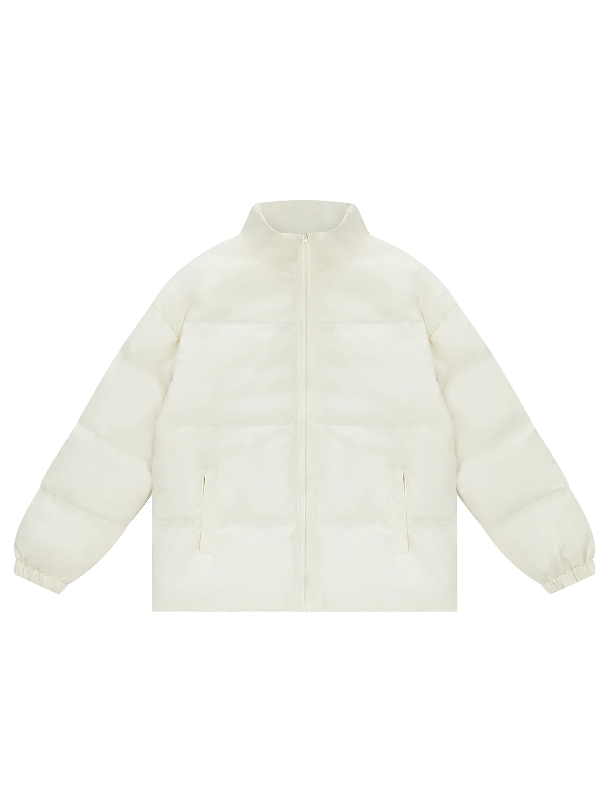 Fashionable Zip-Up Puffer Jacket