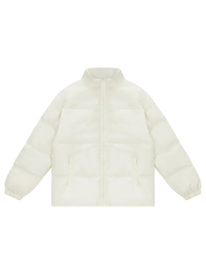 Fashionable Zip-Up Puffer Jacket